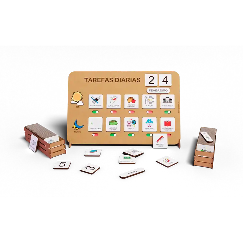 Quadro de Tarefas Diárias TaskBoard Kids – Organização Divertida