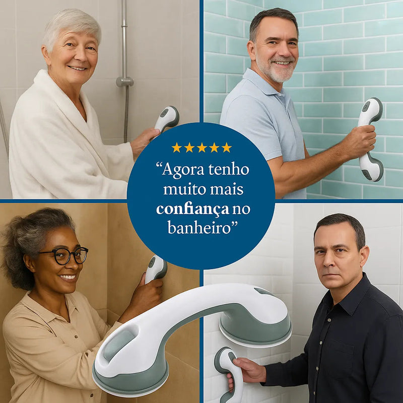 Barra de Apoio Portátil para Banheiro SafeGrip Pro – Segurança Máxima no Banho