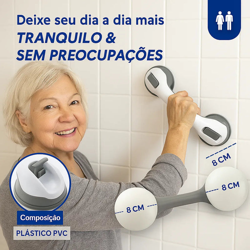 Barra de Apoio Portátil para Banheiro SafeGrip Pro – Segurança Máxima no Banho