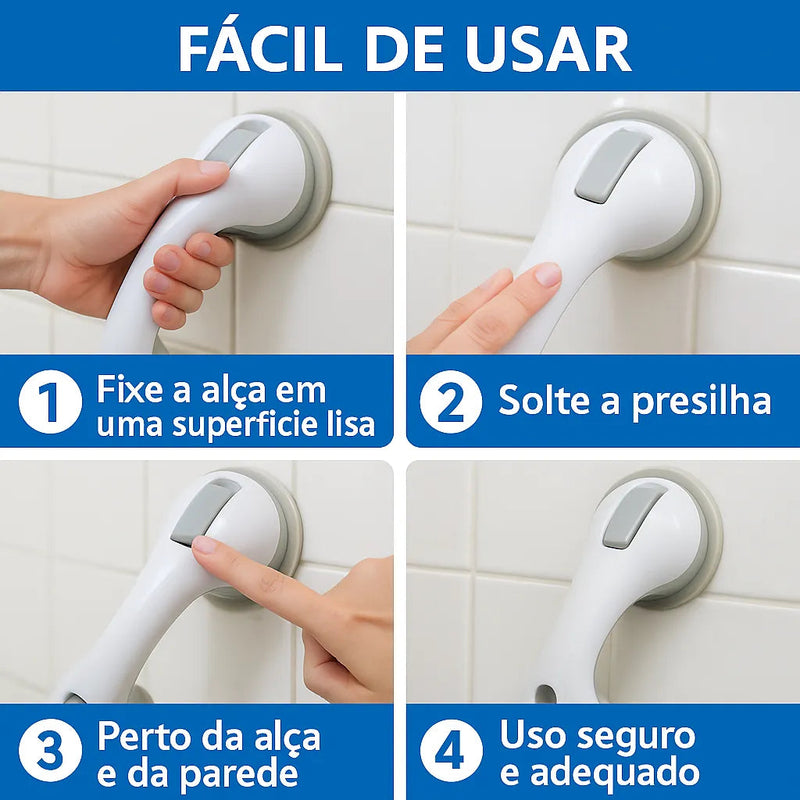 Barra de Apoio Portátil para Banheiro SafeGrip Pro – Segurança Máxima no Banho