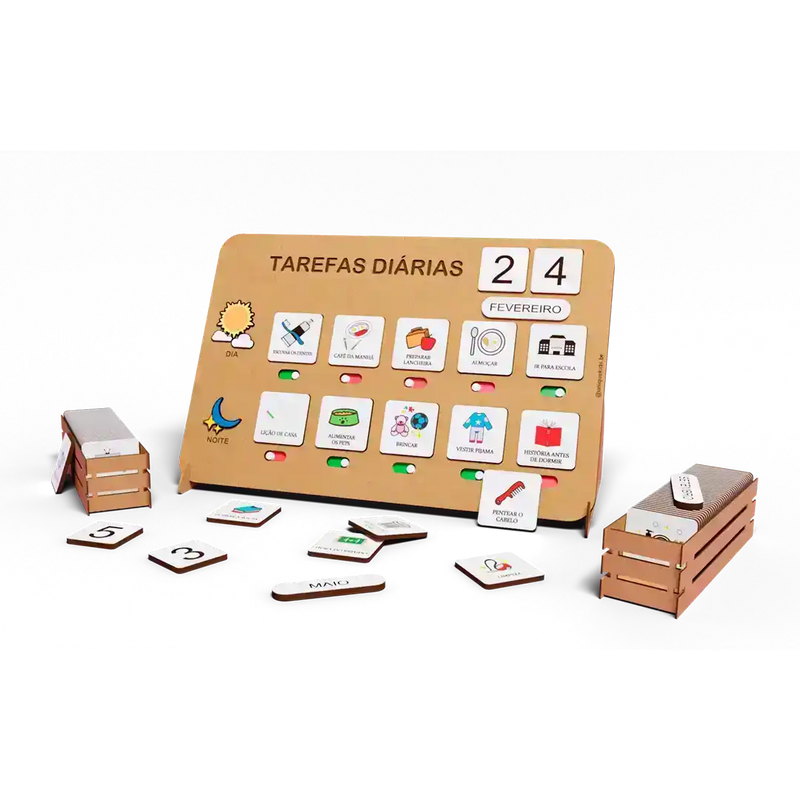 Quadro de Tarefas Diárias TaskBoard Kids – Organização Divertida