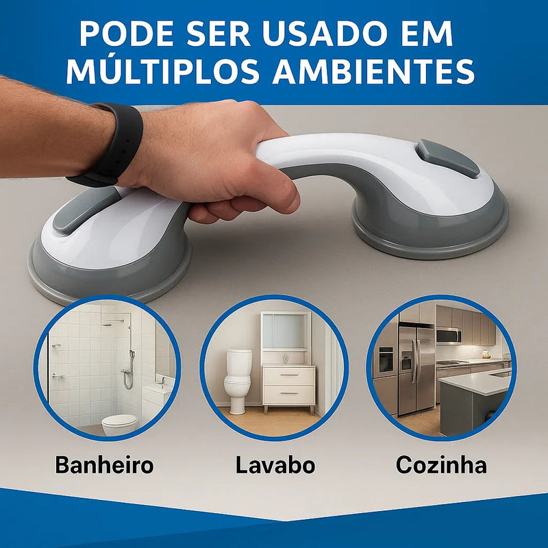 Barra de Apoio Portátil para Banheiro SafeGrip Pro – Segurança Máxima no Banho
