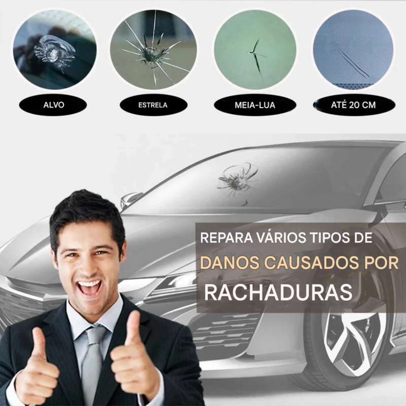 Reparador de Vidros e Espelho Total Repair Ultra - Transparência Restaurada