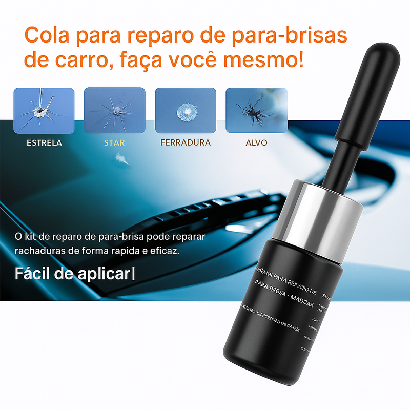 Reparador de Vidros e Espelho Total Repair Ultra - Transparência Restaurada