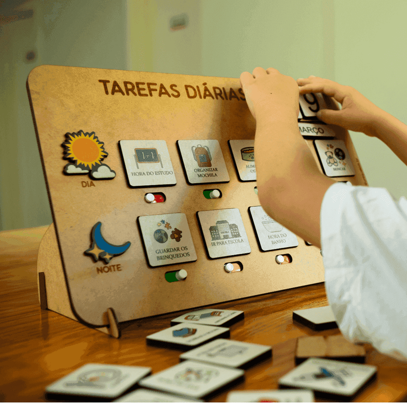 Quadro de Tarefas Diárias TaskBoard Kids – Organização Divertida
